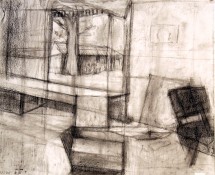Study For Red Chair with Post Oak